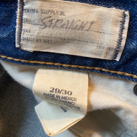 Ralph Lauren Denim & Supply Jean Men 29x30  Distressed Patches Flag - Picture 4 of 4